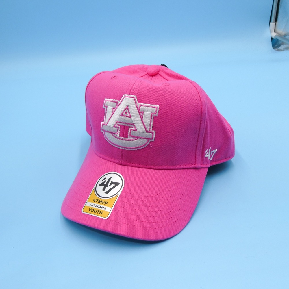 '47 Hat Kids Youth Auburn‎ Tigers Pink Adjustable MVP Cap Cotton Logo Girls New